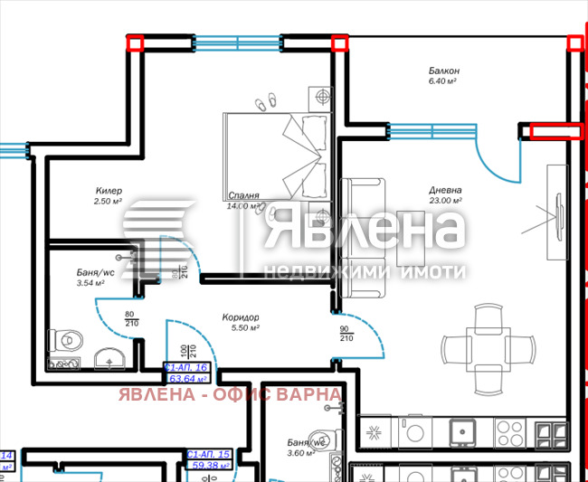 Продава  2-стаен град Варна , м-т Пчелина , 64 кв.м | 57442817