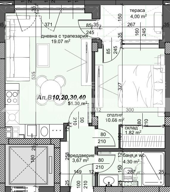 En venta  1 dormitorio Plovdiv , Trakiya , 64 metros cuadrados | 74982334 - imagen [2]