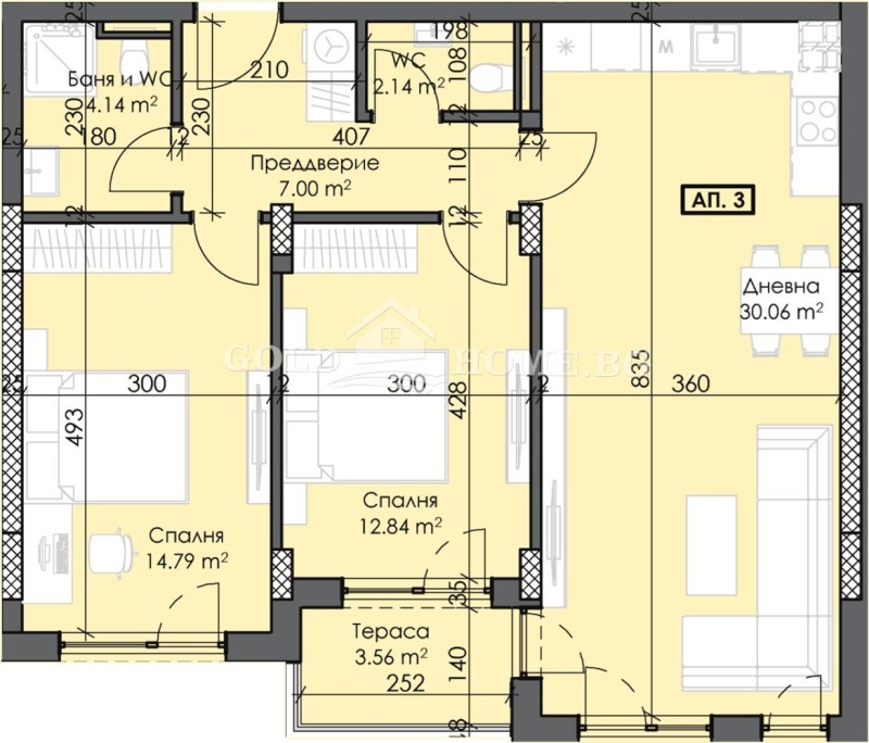 For Sale  2 bedroom Plovdiv , Trakiya , 107 sq.m | 60820510 - image [4]