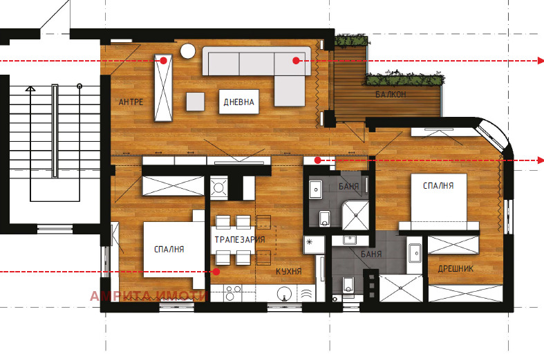 Продава 3-СТАЕН, гр. София, Център