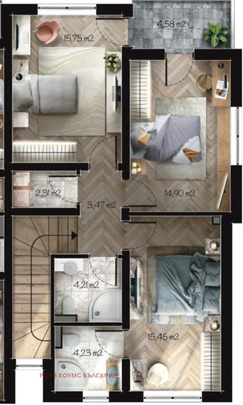 Продава КЪЩА, гр. Пловдив, Беломорски, снимка 16 - Къщи - 52320416