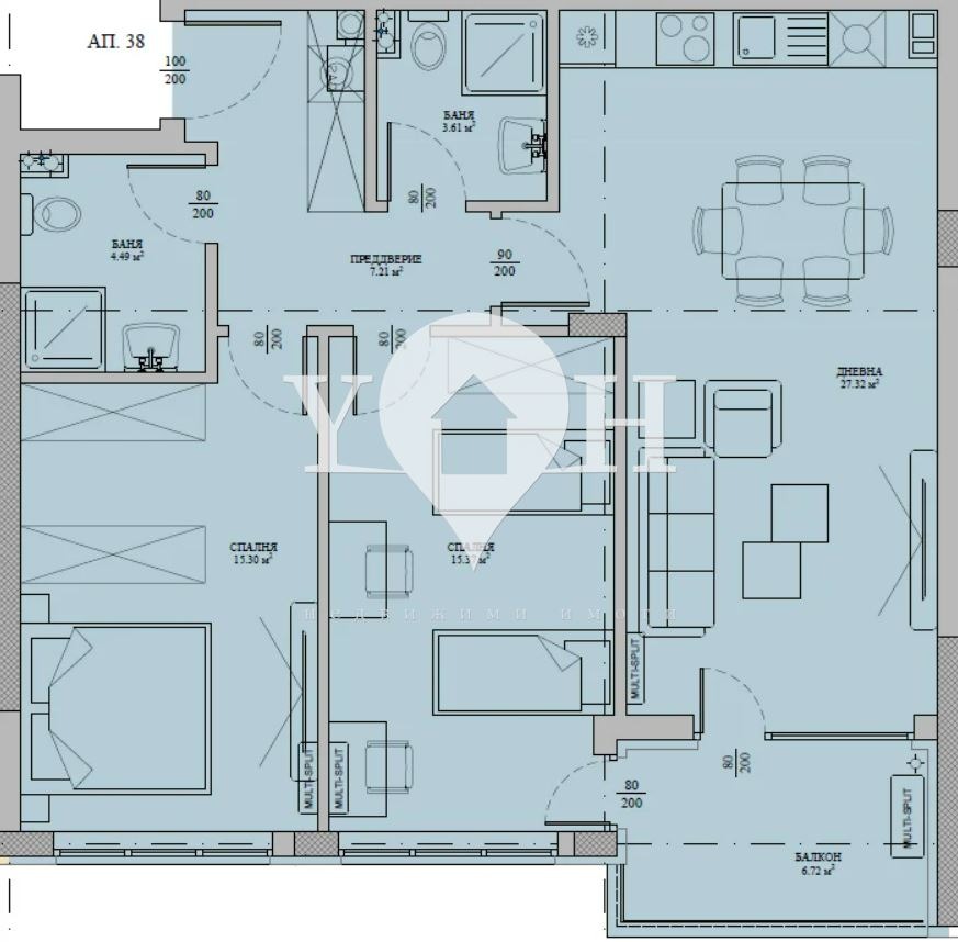 Продава 3-СТАЕН, гр. София, Малинова долина, снимка 4 - Апартаменти - 53704849