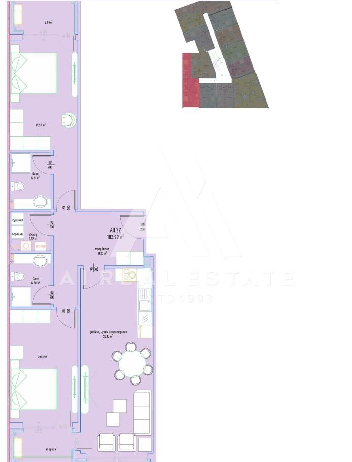 Продава 3-СТАЕН, гр. София, Малинова долина, снимка 4 - Апартаменти - 55577283