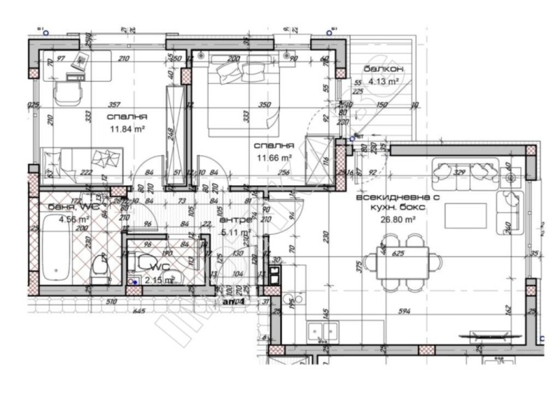 Продаја  2 спаваће собе Варна , Виница , 97 м2 | 80154050 - слика [2]