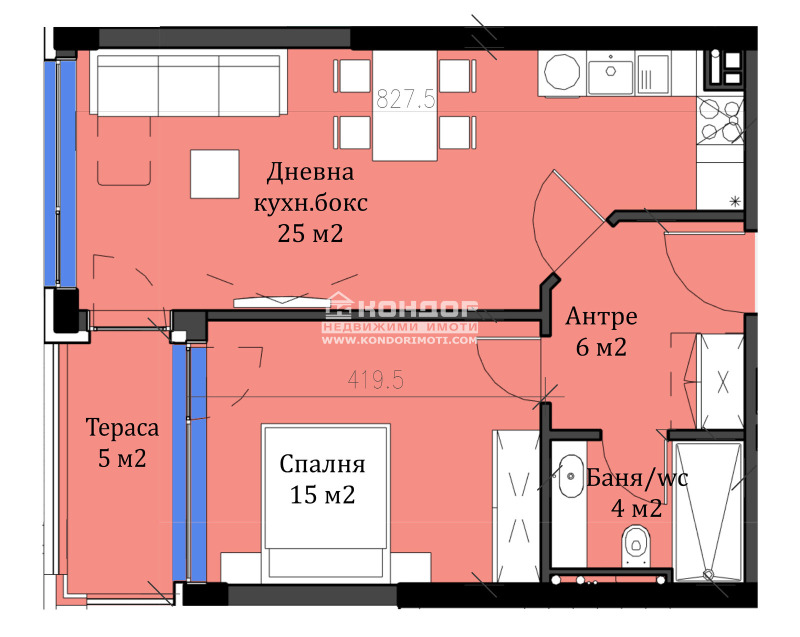 Te koop  1 slaapkamer Plovdiv , Karsjijaka , 68 m² | 86166549 - afbeelding [4]