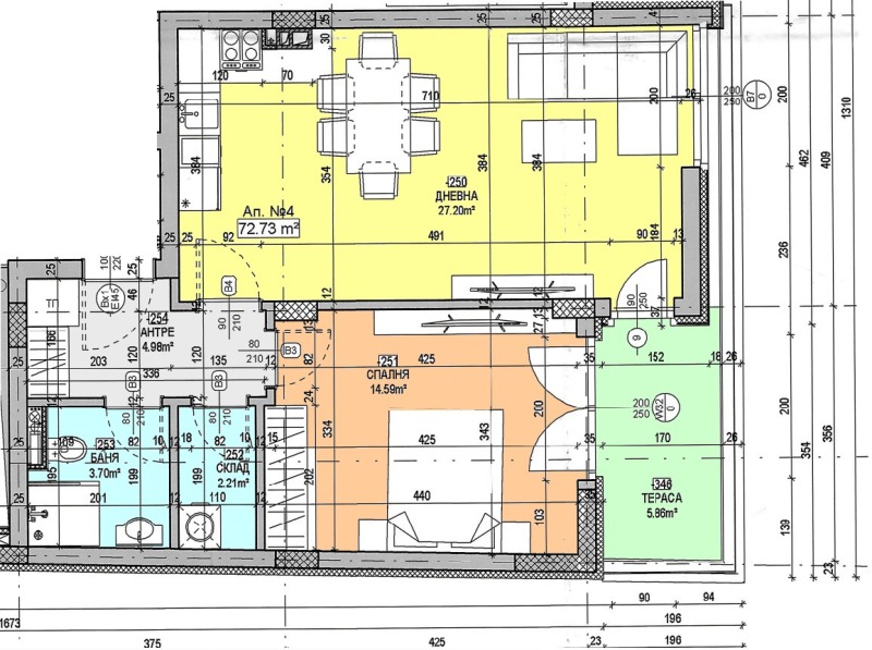 На продаж  1 спальня София , Сухата река , 90 кв.м | 21790647 - зображення [2]