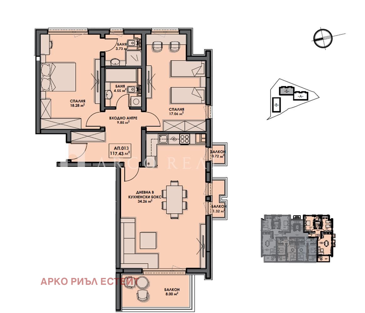 Продава 3-СТАЕН, гр. София, с. Бистрица, снимка 2 - Апартаменти - 53912830