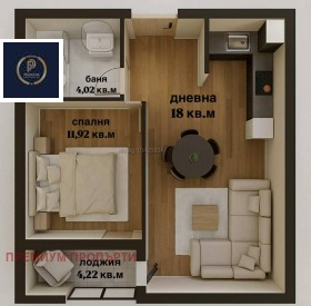 1 yatak odası Ostromila, Plovdiv