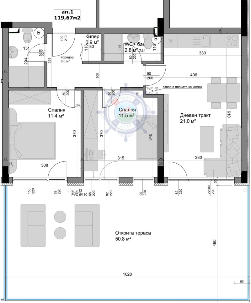 Na prodej  2 ložnice Varna , Vladislav Varnenčik 1 , 133 m2 | 74990049 - obraz [2]