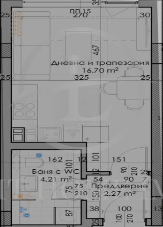 Satılık  Stüdyo Plovdiv , Yujen , 36 metrekare | 88890219 - görüntü [2]