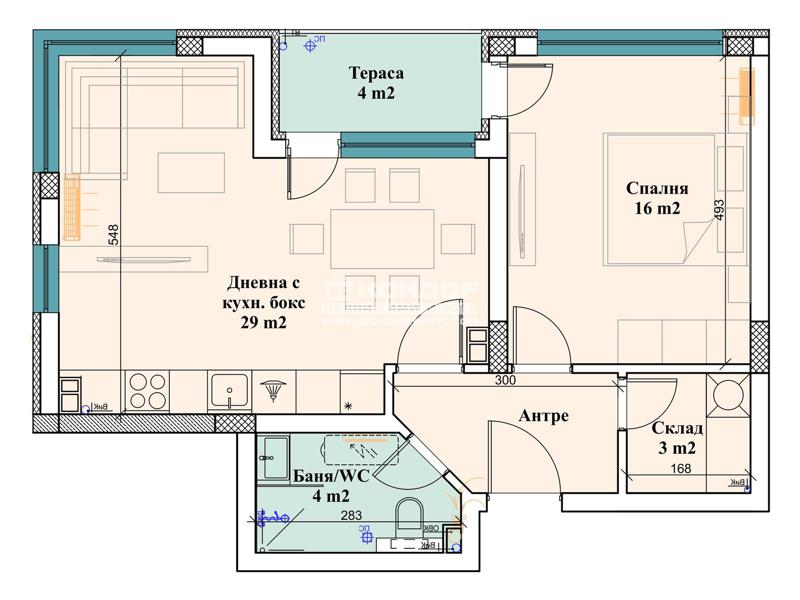 Satılık  1 yatak odası Plovdiv , Hristo Smirnenski , 90 metrekare | 45215950 - görüntü [2]