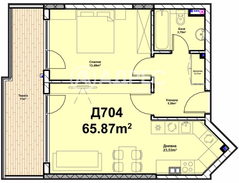 À vendre  1 chambre Sofia , Poligona , 78 m² | 76208055 - image [4]