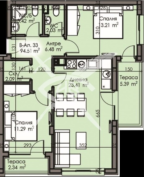 Продава 3-СТАЕН, гр. Бургас, Изгрев, снимка 2 - Aпартаменти - 48247197