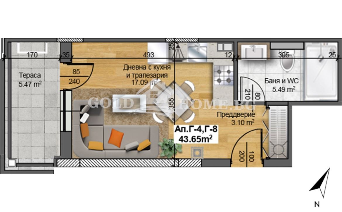 Продава 1-СТАЕН, гр. Пловдив, Отдих и култура, снимка 2 - Апартаменти - 55362686