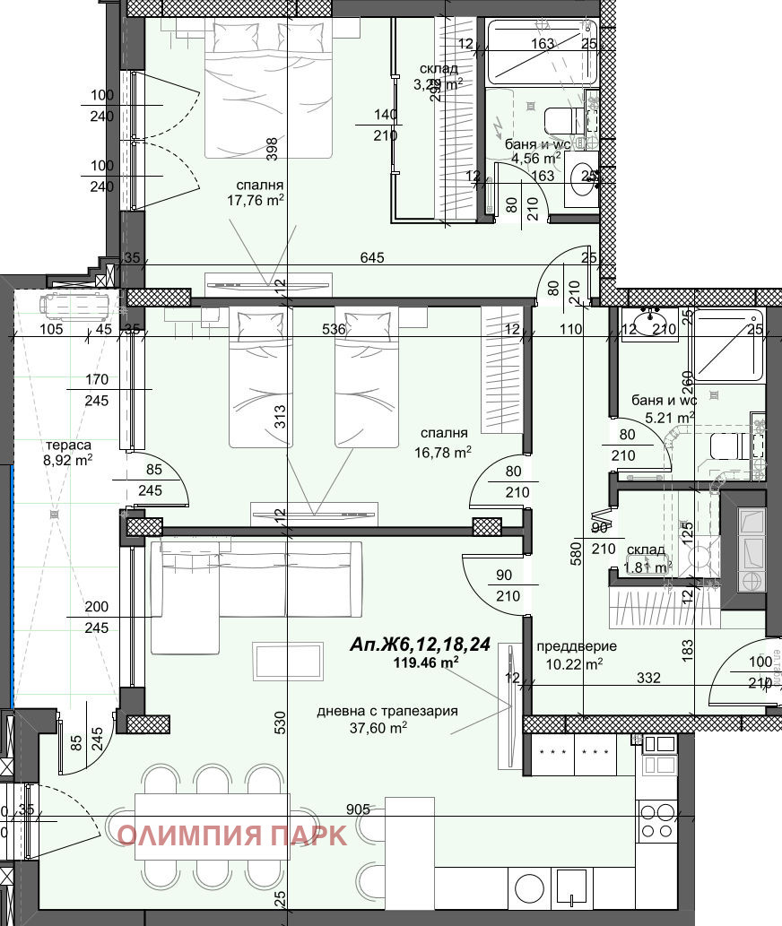Продава 3-СТАЕН, гр. Пловдив, Тракия, снимка 2 - Апартаменти - 54028340