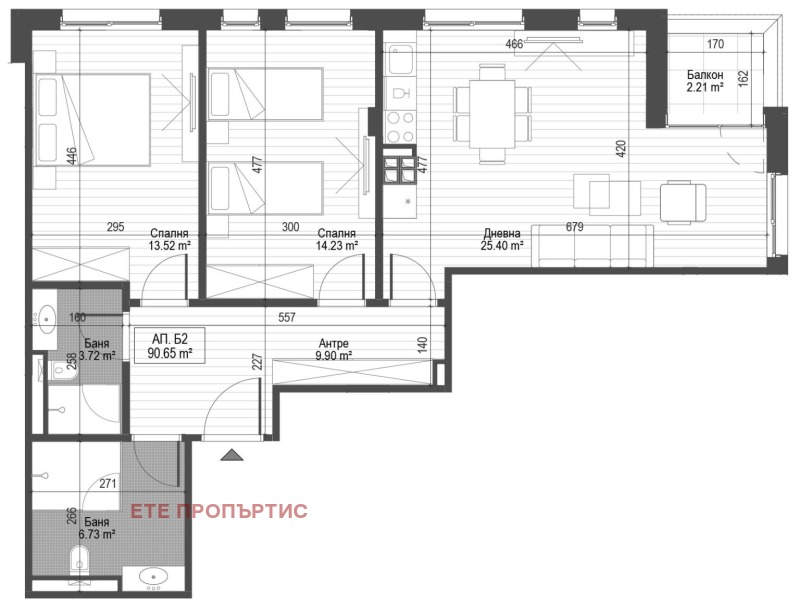 De vânzare  2 dormitoare Sofia , Țentâr , 107 mp | 84942964 - imagine [2]