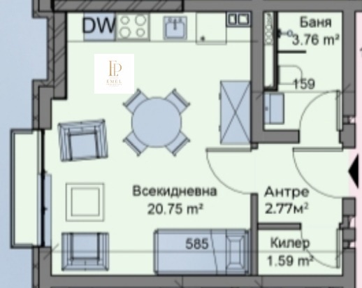 Продава 1-СТАЕН, гр. Перник, Център, снимка 7 - Апартаменти - 56198774