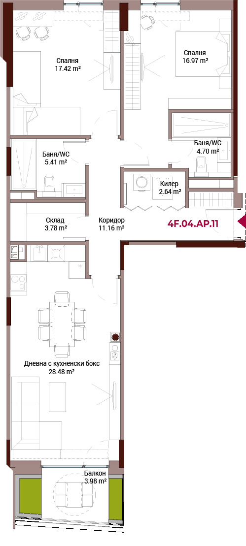 Продава 3-СТАЕН, гр. София, Лозенец, снимка 7 - Aпартаменти - 47416061