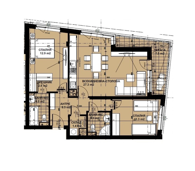 Zu verkaufen  2 Schlafzimmer Sofia , Krastowa wada , 113 qm | 25973034