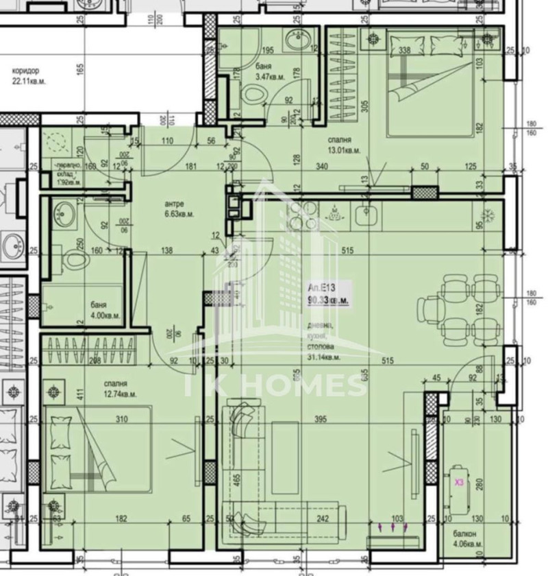 À vendre  2 chambres Plovdiv , Komatevski vazel , 106 m² | 44484177 - image [3]