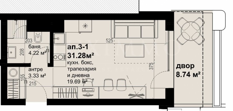Til salg  Studie Burgas , Izgrev , 36 kvm | 11842751 - billede [2]