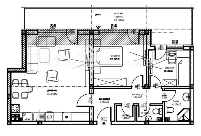 Till salu  2 sovrum Plovdiv , Ostromila , 110 kvm | 44715771 - bild [2]