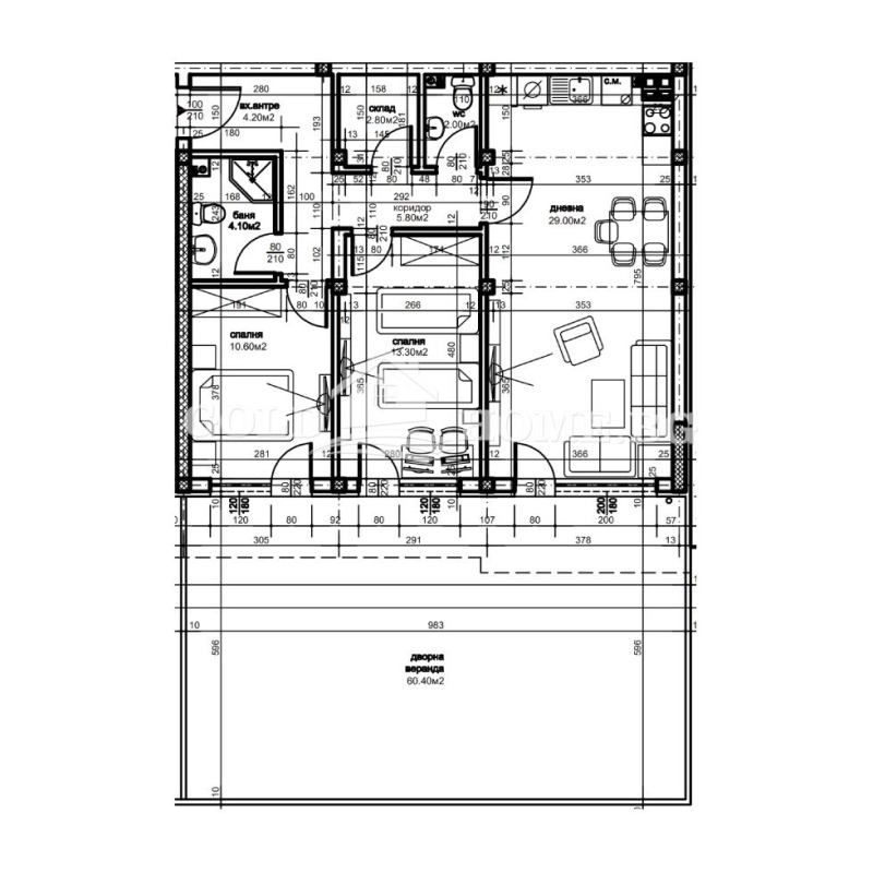 Till salu  2 sovrum Plovdiv , Ostromila , 110 kvm | 44715771 - bild [9]