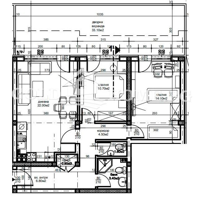 Myytävänä  2 makuuhuonetta Plovdiv , Ostromila , 110 neliömetriä | 44715771 - kuva [3]