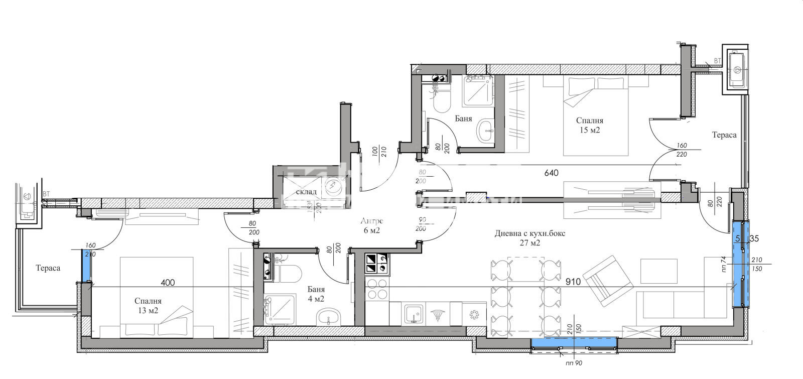 Продава 3-СТАЕН, гр. Пловдив, Беломорски, снимка 2 - Апартаменти - 53452125