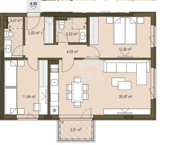 Till salu  2 sovrum Sofia , Vrabnica 1 , 97 kvm | 38444719 - bild [4]