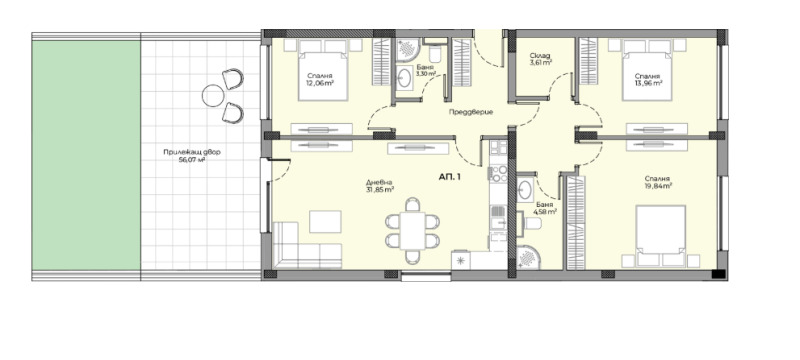 In vendita  3+ camere da letto Plovdiv , Karshiiaka , 135 mq | 85773985