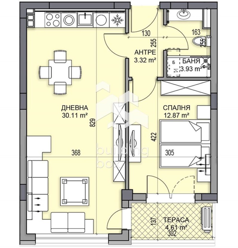À venda  1 quarto Plovdiv , Gagarin , 77 m² | 94100199 - imagem [2]