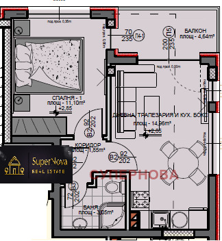 À venda  1 quarto Haskovo , Liuben Karavelov , 56 m² | 11617298 - imagem [3]