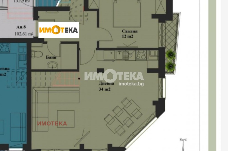 Продается  2 спальни София , Банишора , 126 кв.м | 60717315 - изображение [2]