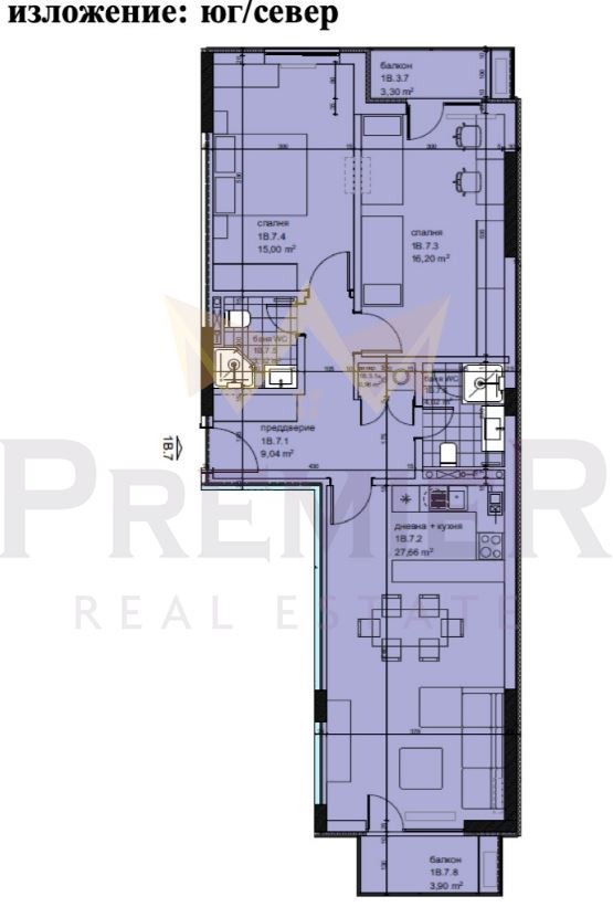 Продава 3-СТАЕН, гр. Варна, Кайсиева градина, снимка 17 - Апартаменти - 54591136