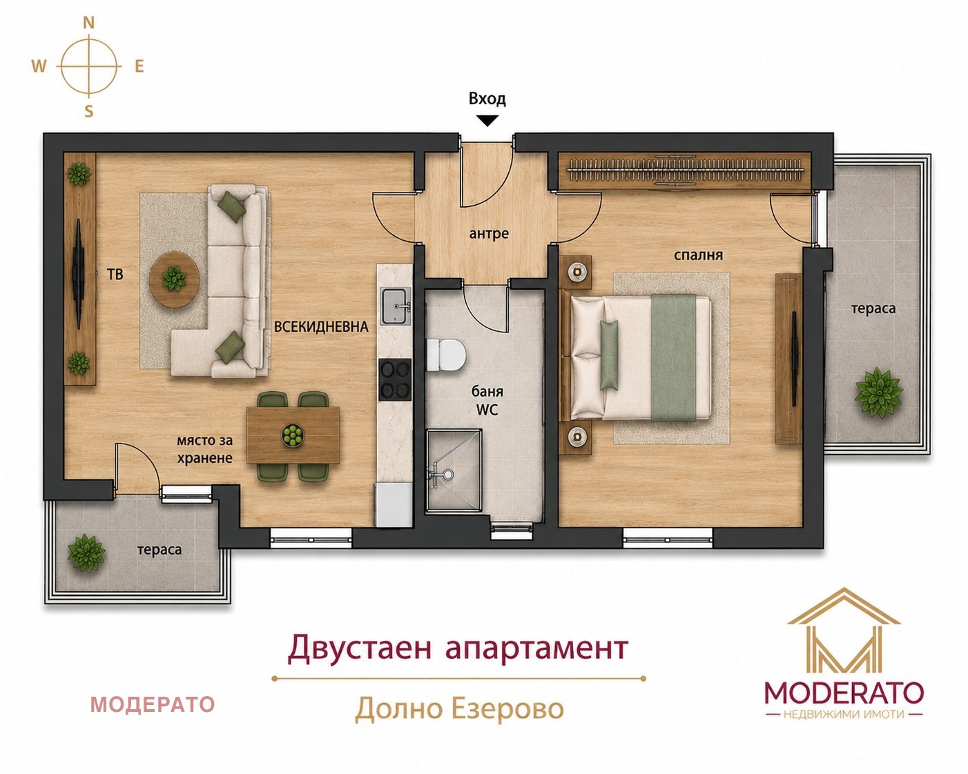 Продава 2-СТАЕН, гр. Бургас, Долно Езерово, снимка 11 - Апартаменти - 56127958