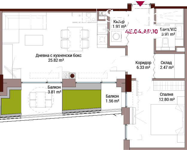 Продава 2-СТАЕН, гр. София, Лозенец, снимка 13 - Aпартаменти - 47361558