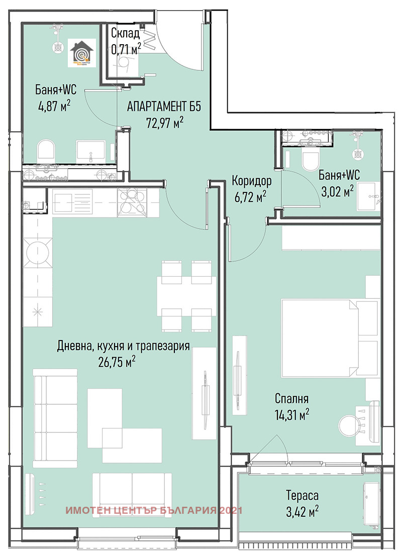 Продава 2-СТАЕН, гр. София, Младост 4, снимка 1 - Aпартаменти - 48995718