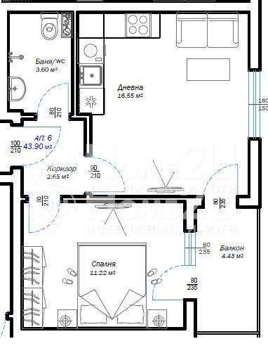 Zu verkaufen  1 Schlafzimmer Warna , Winiza , 54 qm | 47481390 - Bild [4]