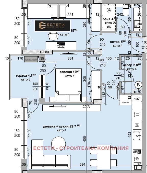 Eladó  2 hálószobás Stara Zagora , Ajazmoto , 95 négyzetméter | 44603617 - kép [6]