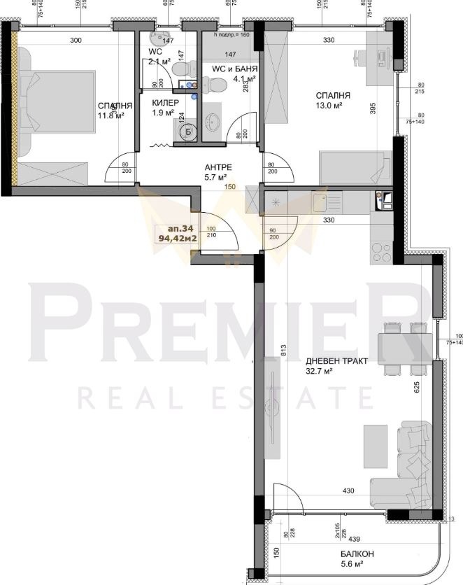Продава 3-СТАЕН, гр. Варна, Владислав Варненчик 1, снимка 5 - Апартаменти - 52155921