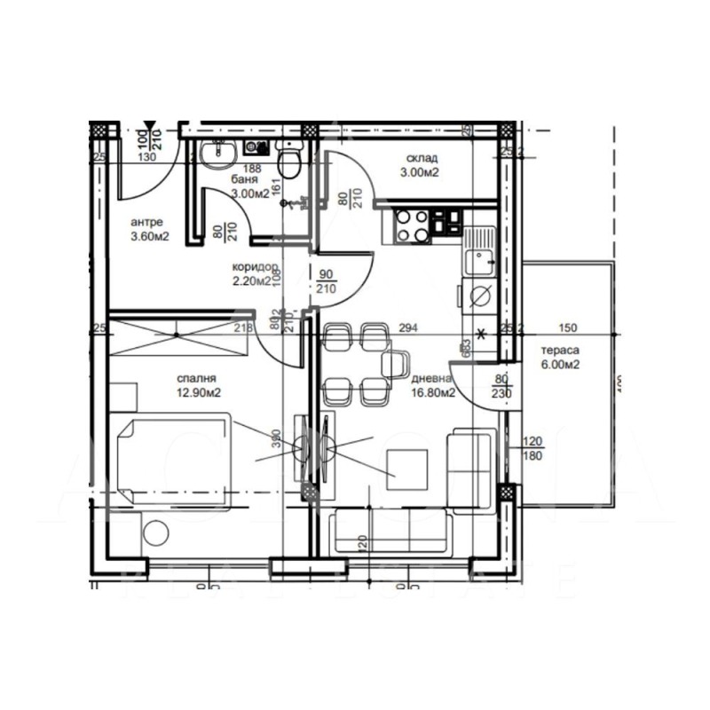 Na prodej  1 ložnice Plovdiv , Belomorski , 61 m2 | 82529339 - obraz [2]