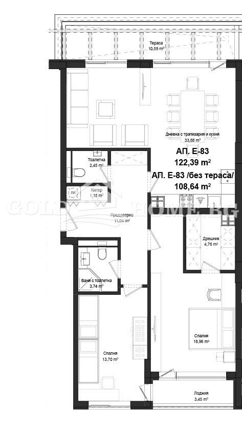 Myytävänä  2 makuuhuonetta Plovdiv , Gagarin , 86 neliömetriä | 77428286 - kuva [10]
