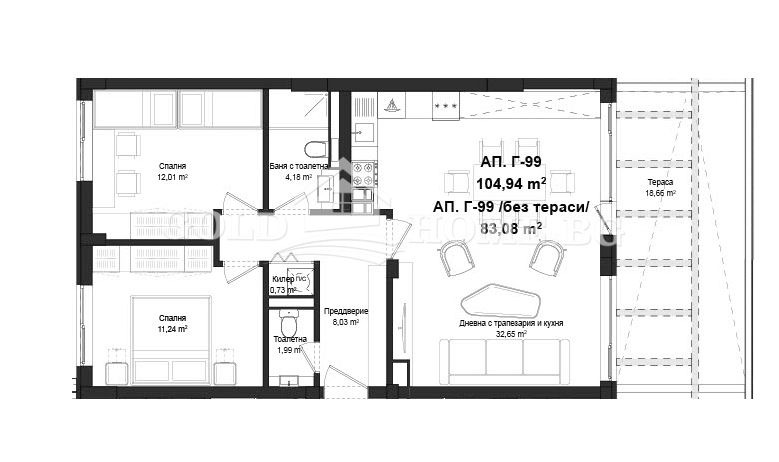Myytävänä  2 makuuhuonetta Plovdiv , Gagarin , 86 neliömetriä | 77428286 - kuva [6]