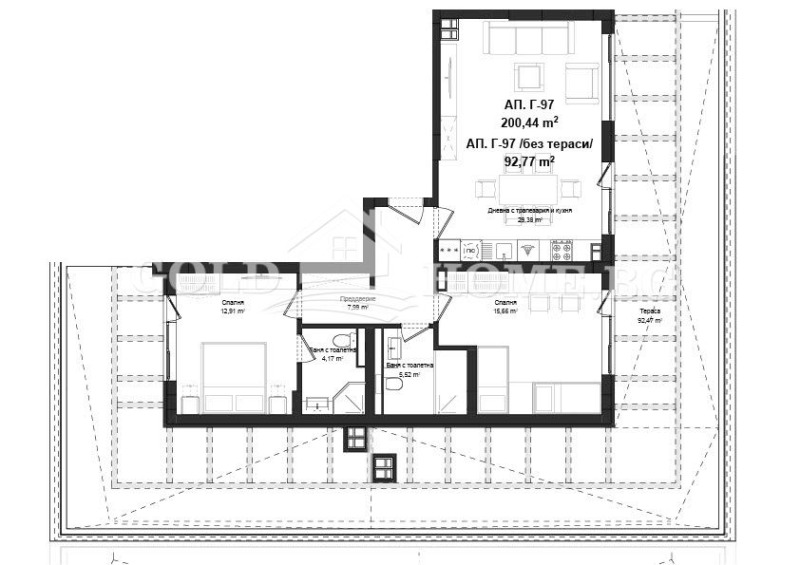 Myytävänä  2 makuuhuonetta Plovdiv , Gagarin , 86 neliömetriä | 77428286 - kuva [13]