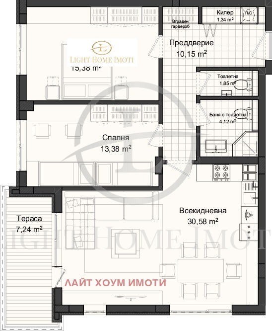 Eladó  2 hálószobás Plovdiv , Gagarin , 115 négyzetméter | 99848044 - kép [3]