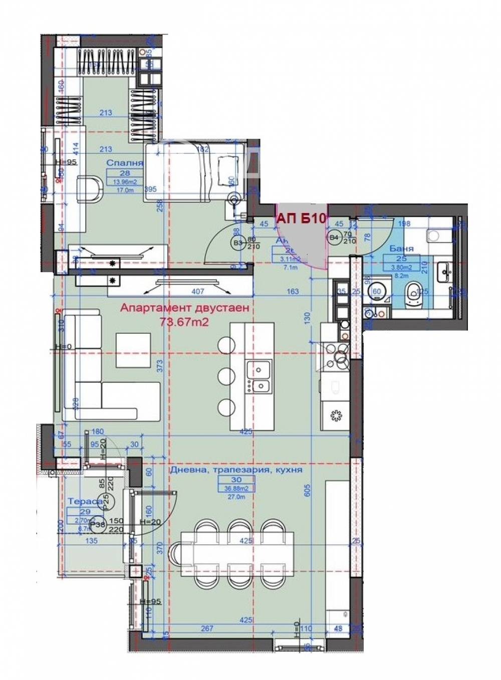 Продава 2-СТАЕН, гр. София, Бояна, снимка 3 - Апартаменти - 53228017