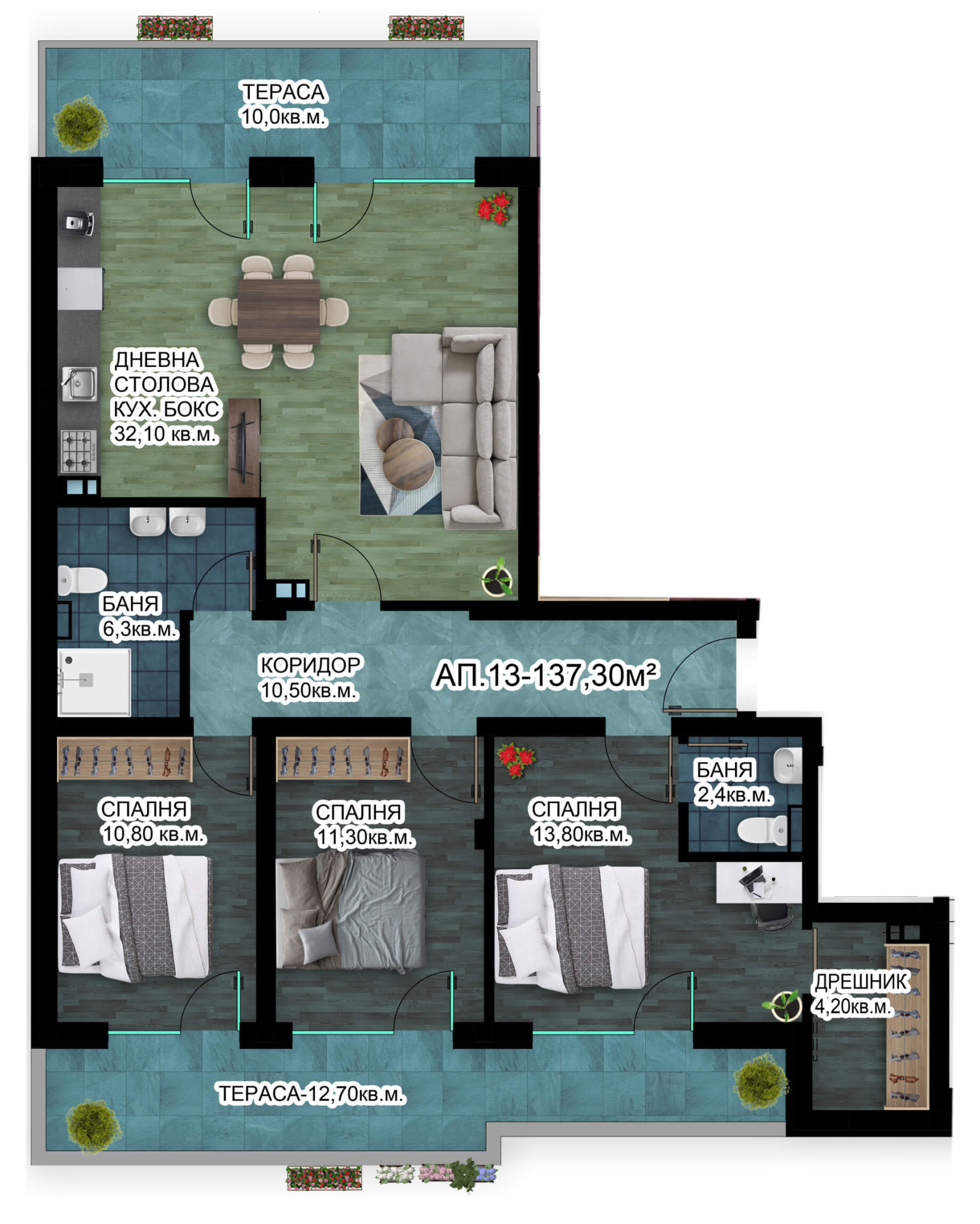 Продава 4-СТАЕН, гр. Пловдив, Христо Смирненски, снимка 3 - Апартаменти - 50533552