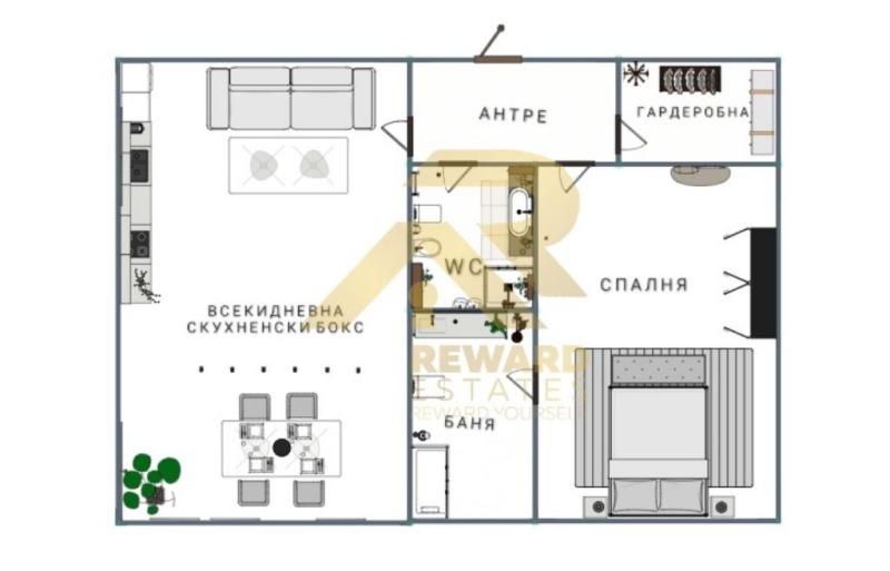 Na sprzedaż  1 sypialnia Sofia , Centar , 40 mkw | 34326701