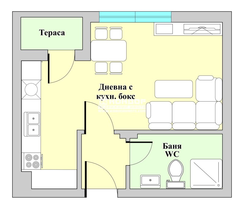Продава 1-СТАЕН в град Пловдив, Кючук Париж - 41 кв.м / 60 000 € » 117 349.80 лв., КОНДОР - НЕДВИЖИМИ ИМОТИ